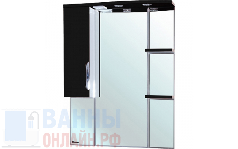 Зеркало-шкаф Bellezza Лагуна 85 L черный