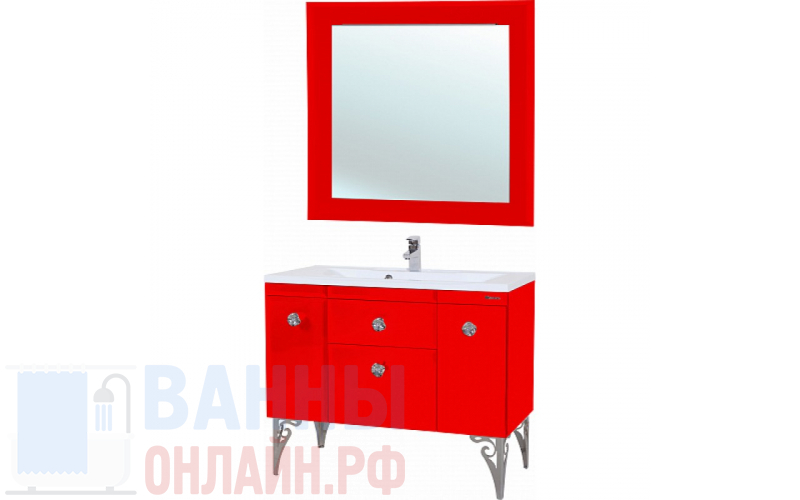 Мебель для ванной Bellezza Луссо 100 красная