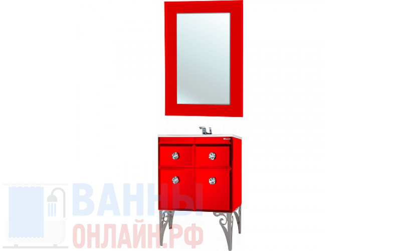 Мебель для ванной Bellezza Луссо 65 красная