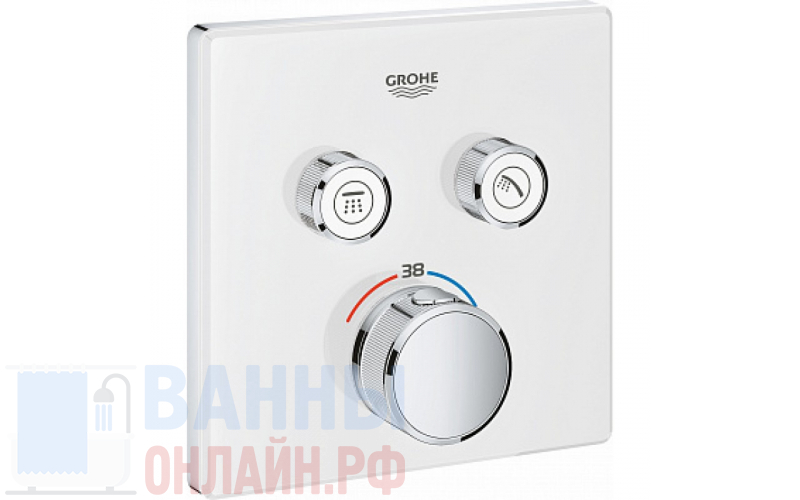 Термостат Grohe Grohtherm SmartControl 29156LS0 для ванны с душем, moon white