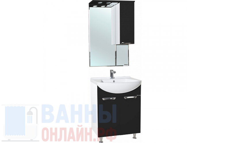 Мебель для ванной Bellezza Альфа 55 черная