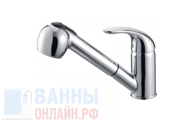 Смеситель для кухни с выдвижным изливом KAISER 22066