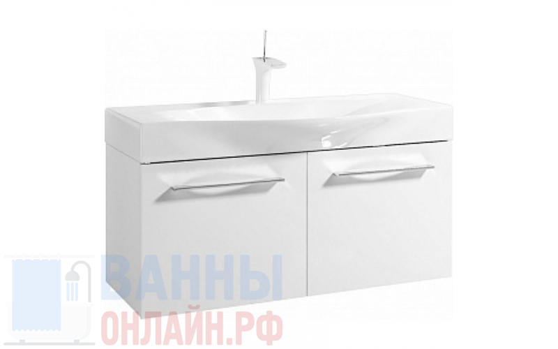 Тумба с раковиной Aqwella 5 stars Milan 100 подвесная, с дверцами