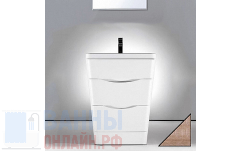 Тумба с раковиной BelBagno Piramide 65 rovere bianco