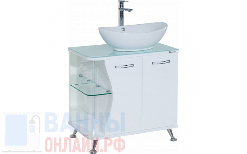 Тумба с раковиной Bellezza Рио 70 R белая