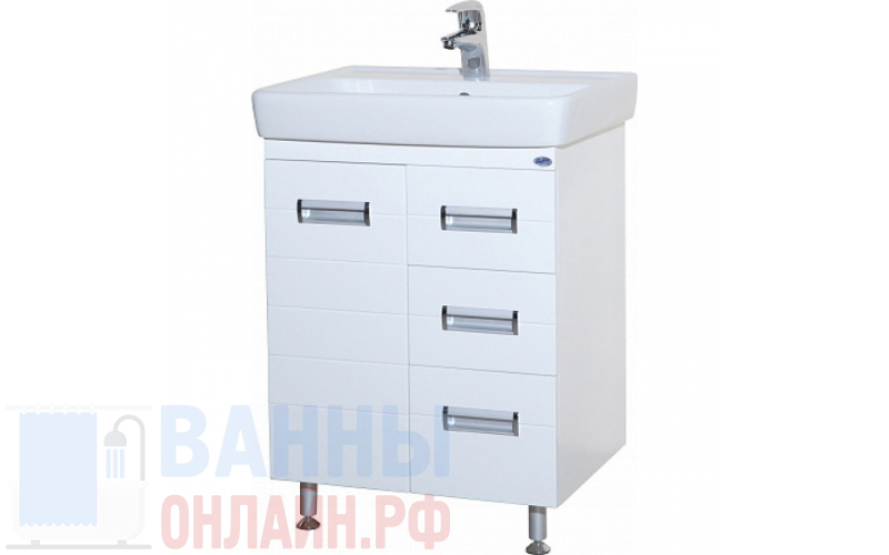 Тумба с раковиной Bellezza Сиена 70 белая