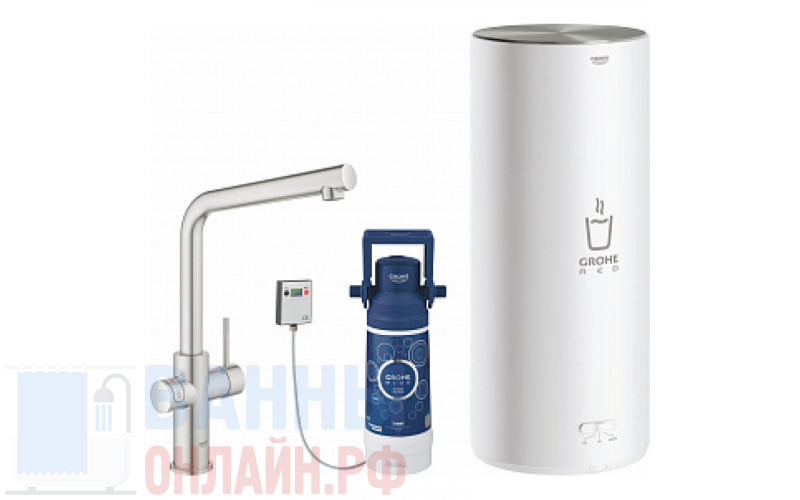 Смеситель Grohe Red II Duo 30325DC1 для кухонной мойки, с водонагревателем