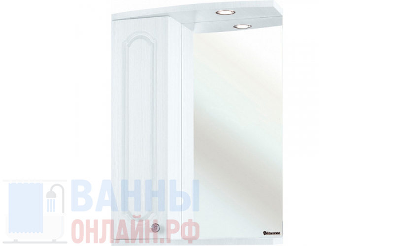 Зеркало-шкаф Bellezza Камелия 55 L белый