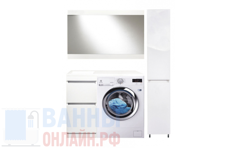Тумба напольная "Даллас 100", Люкс белая, PLUS