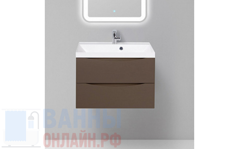 Тумба с раковиной BelBagno Marino 70 cioccolato opaco