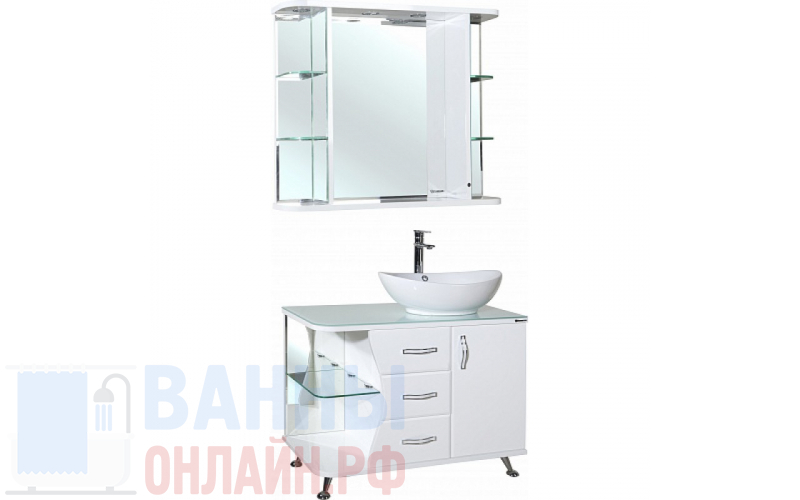 Мебель для ванной Bellezza Рио 90 R белая