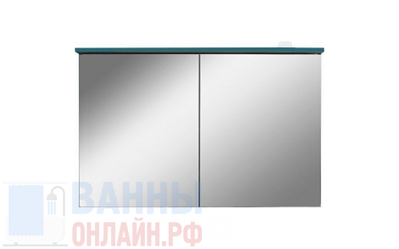 Зеркало-шкаф Am.Pm Spirit V2.0 100 с LED-подсветкой, кобальтовый глянец