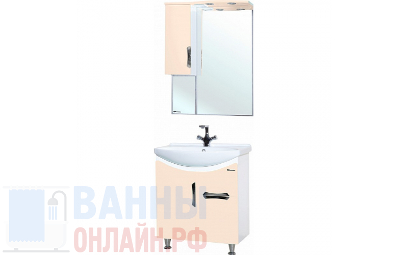 Мебель для ванной Bellezza Лагуна 65 с ящиком, бежевая