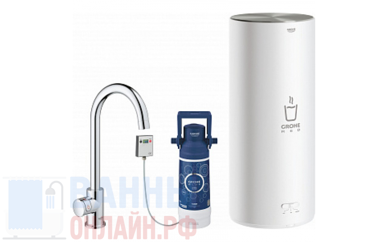 Смеситель Grohe Red II Mono 30080001 для кухонной мойки, с водонагревателем