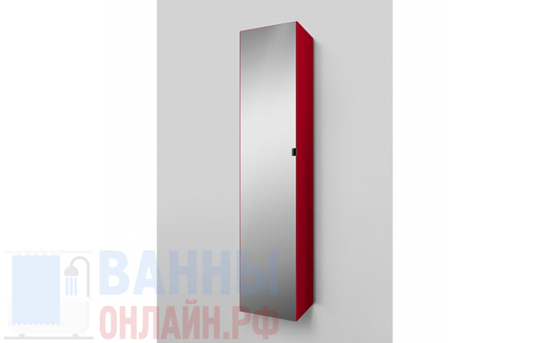 Шкаф-пенал Am.Pm Spirit V2.0 35 L подвесной, зеркало, красный глянец