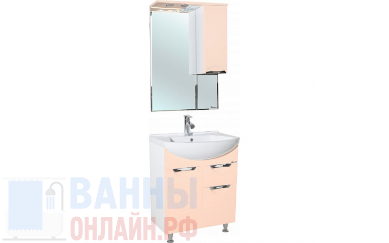 Мебель для ванной Bellezza Альфа 65 бежевая с ящиком