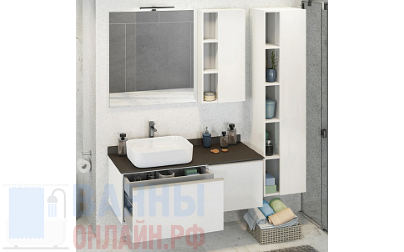 Мебель для ванной Comforty Милан 120 белый глянец