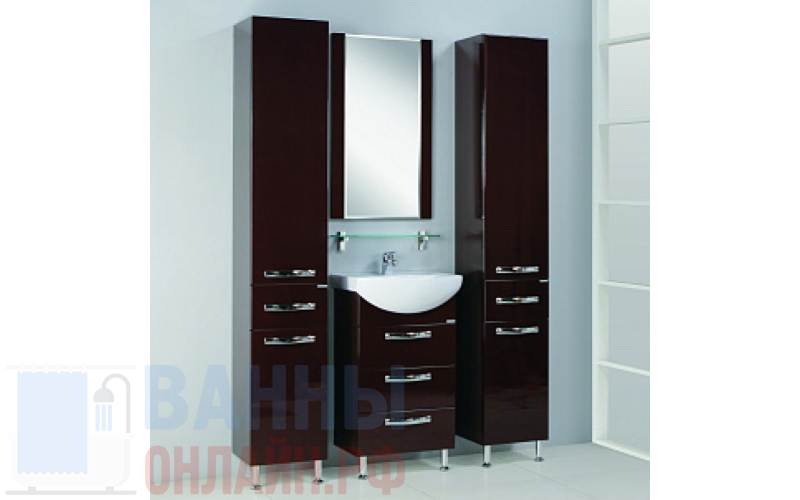 Мебель для ванной Акватон Ария Н 50 темно-коричневая