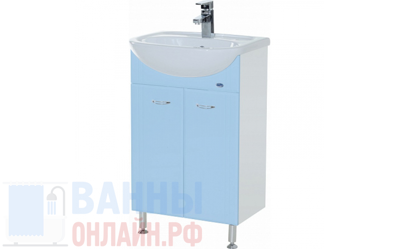Тумба с раковиной Bellezza Уют 60 голубая