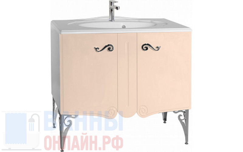 Тумба с раковиной Bellezza Эстель 80 бежевая