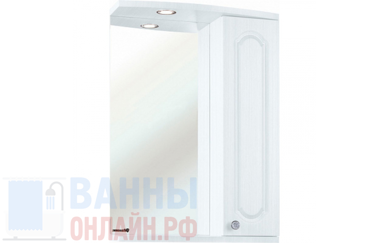 Зеркало-шкаф Bellezza Камелия 55 R белый