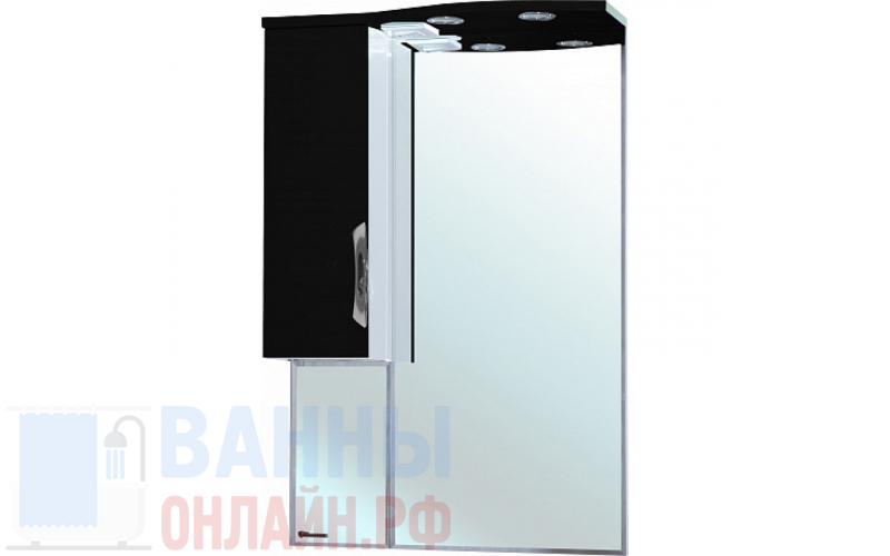 Зеркало-шкаф Bellezza Лагуна 65 L черный