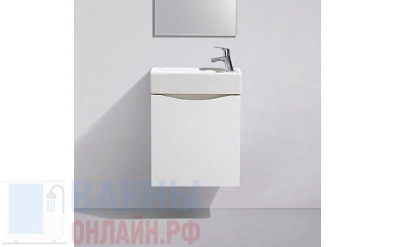 Тумба с раковиной BelBagno Mini 50 bianco lucido правая