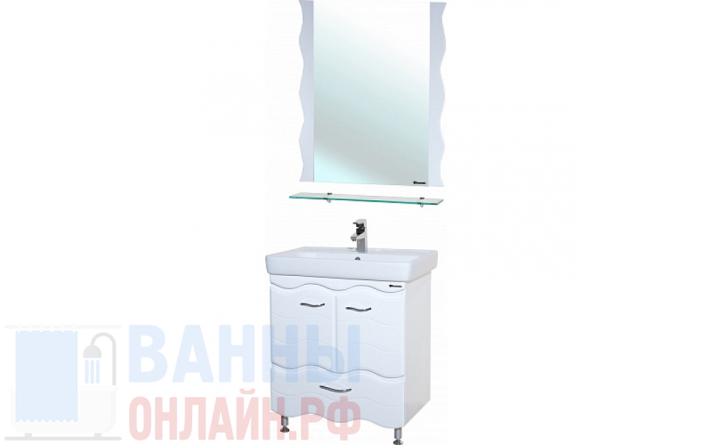 Мебель для ванной Bellezza Мари Волна 80 белая