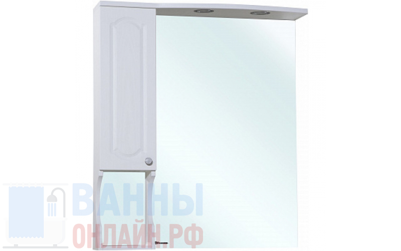 Зеркало-шкаф Bellezza Камелия 75 L белый