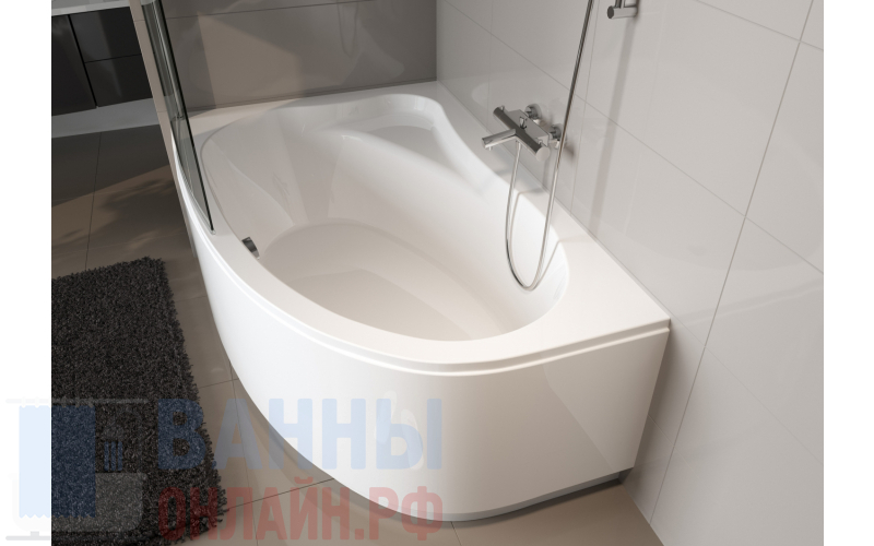 Акриловая ванна Riho Lyra 170x110 R без гидромассажа BA6300500000000