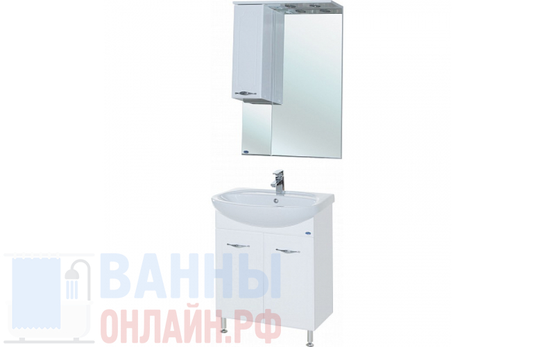 Мебель для ванной Bellezza Стелла 65 прямая белая