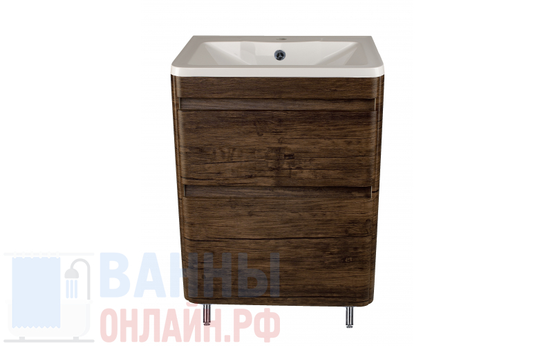 Тумба напольная "Атлантика 60", Люкс старое дерево, PLUS