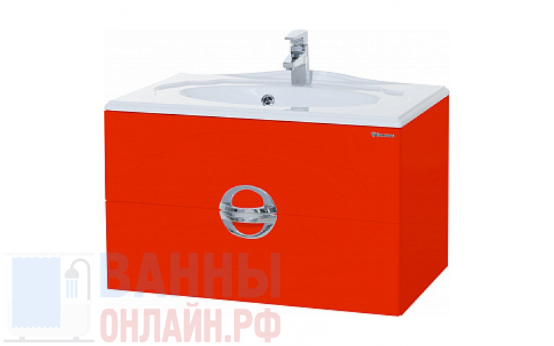 Тумба с раковиной Bellezza Флоренция 100 красная