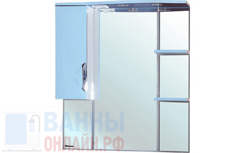 Зеркало-шкаф Bellezza Лагуна 85 L голубой