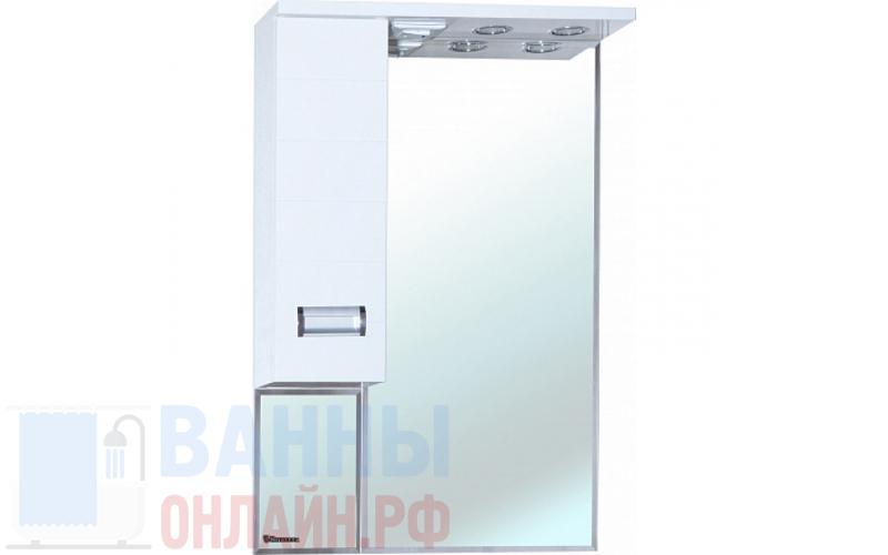 Зеркало-шкаф Bellezza Сиена 60 L белый