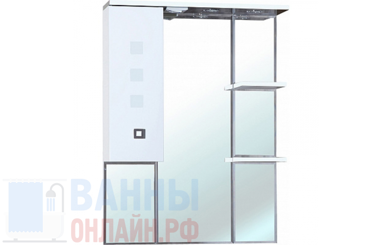 Зеркало-шкаф Bellezza Натали 80 L белый