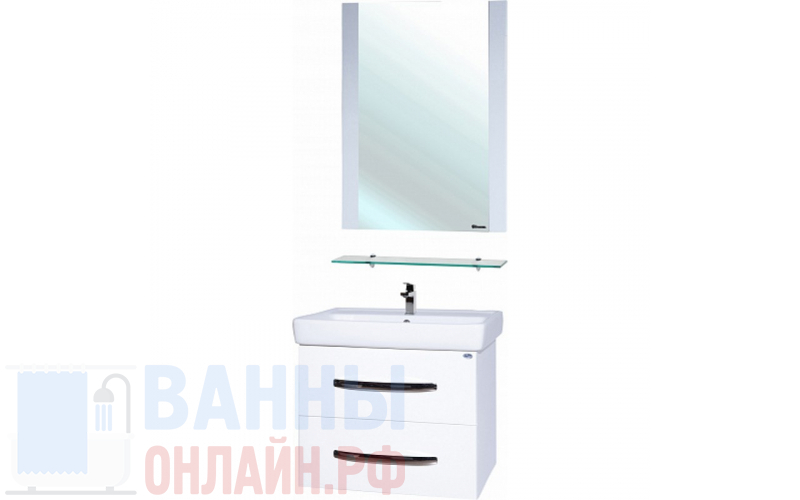 Мебель для ванной Bellezza Рокко 60 подвесная белая 2 ящика