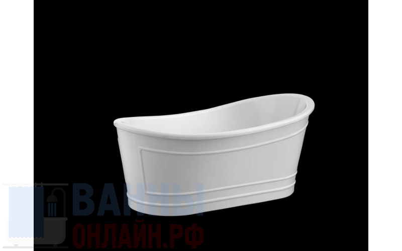 Отдельностоящая, овальная акриловая ванна, хром BelBagno BB32 Белый глянцевый