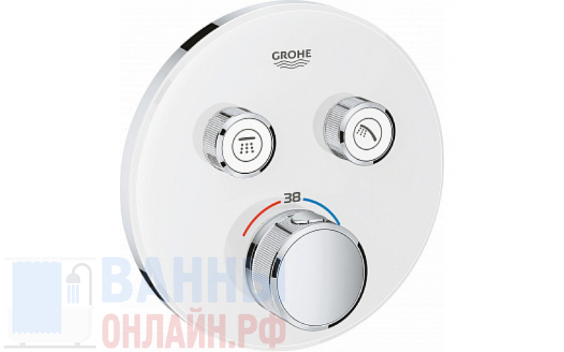 Термостат Grohe Grohtherm SmartControl 29151LS0 для ванны с душем, moon white