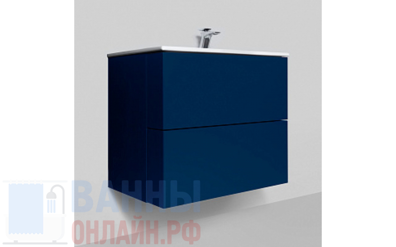 Тумба с раковиной Am.Pm Spirit V2.0 60 глубокий синий