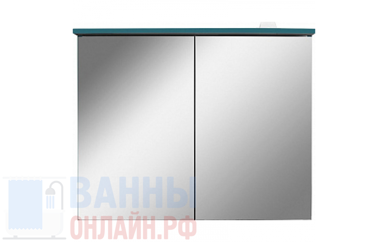 Зеркало-шкаф Am.Pm Spirit V2.0 80 с LED-подсветкой, кобальтовый глянец