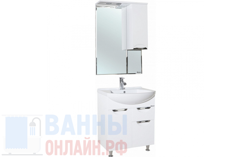 Мебель для ванной Bellezza Альфа 65 белая с ящиком