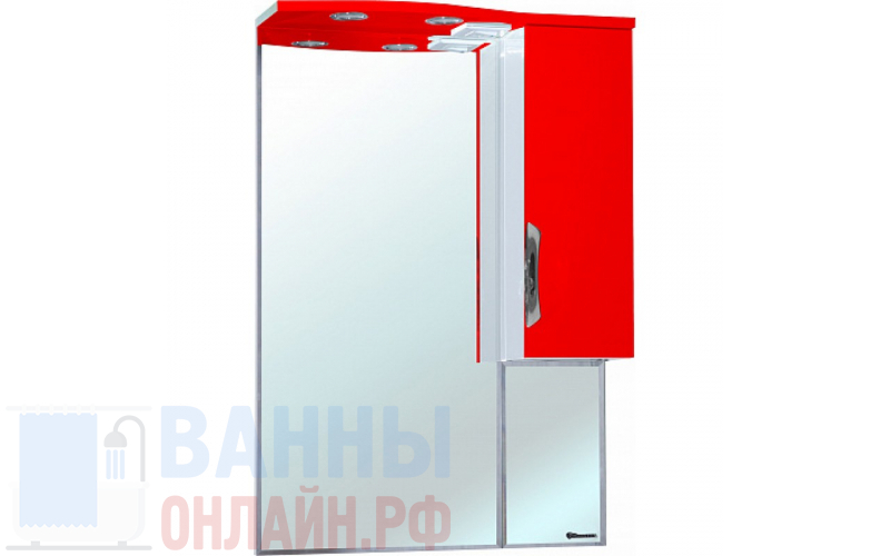 Зеркало-шкаф Bellezza Лагуна 65 R красный
