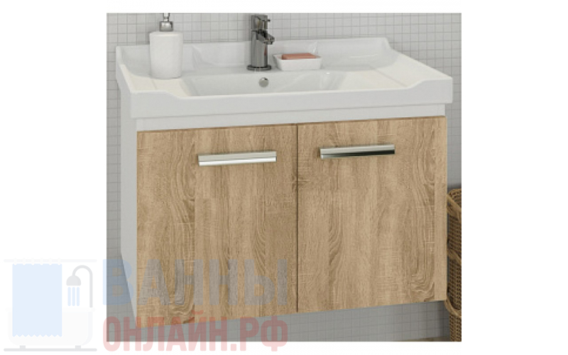 Тумба с раковиной Comforty Рига 70 дуб сонома