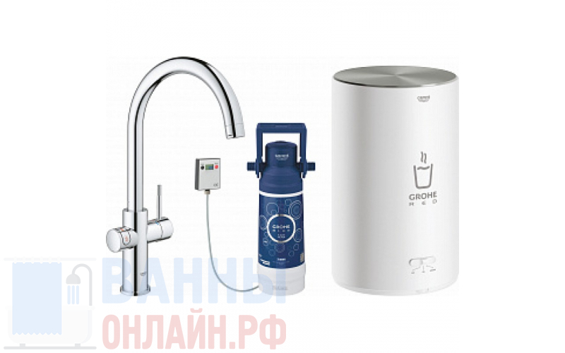 Смеситель Grohe Red II Duo 30083001 для кухонной мойки, с водонагревателем
