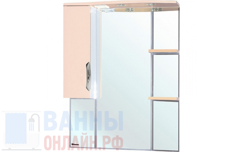 Зеркало-шкаф Bellezza Лагуна 75 L бежевый