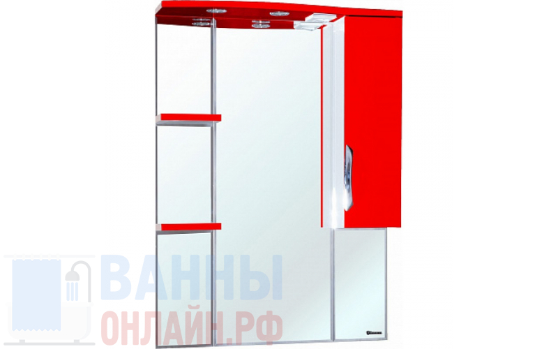 Зеркало-шкаф Bellezza Лагуна 85 R красный