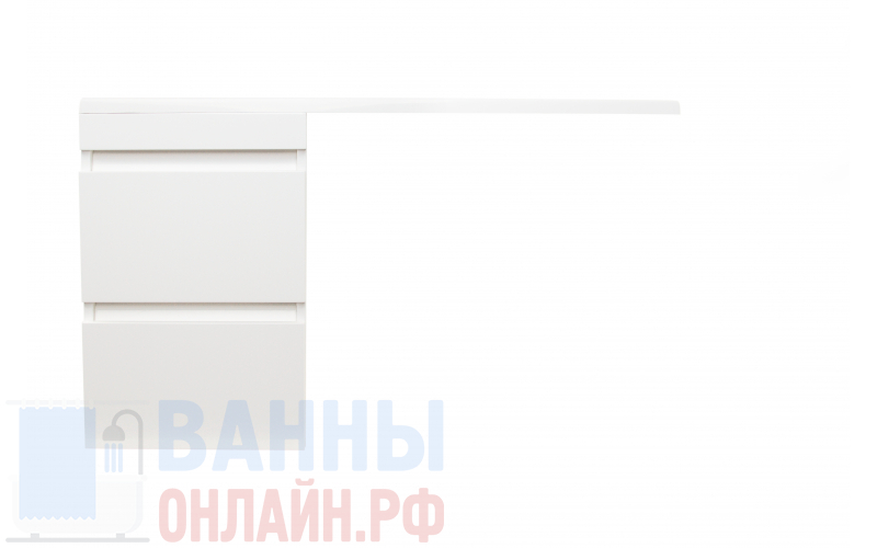 Тумба подвесная "Даллас 100", Люкс белая, PLUS