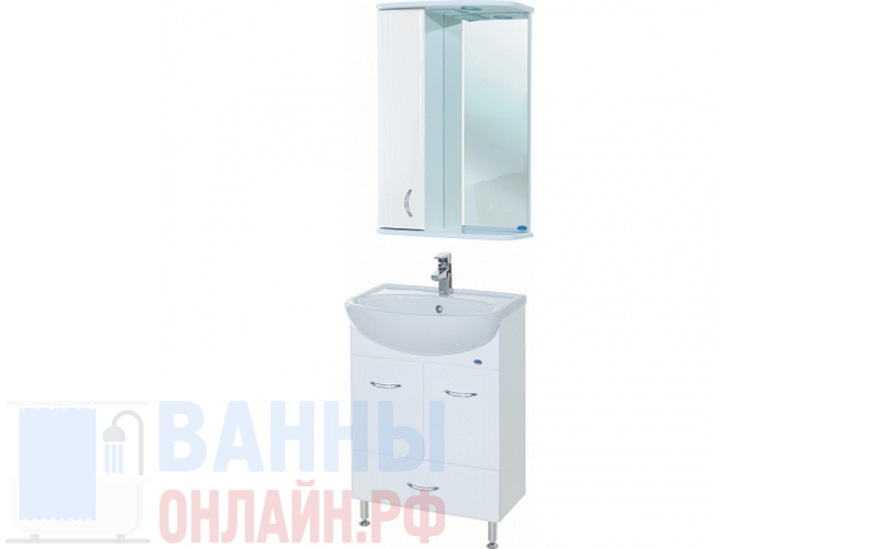 Мебель для ванной Bellezza Уют 50 с нижним ящиком белая