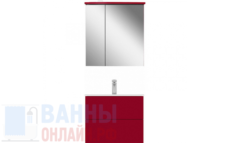 Мебель для ванной Am.Pm Spirit V2.0 60 красный глянец